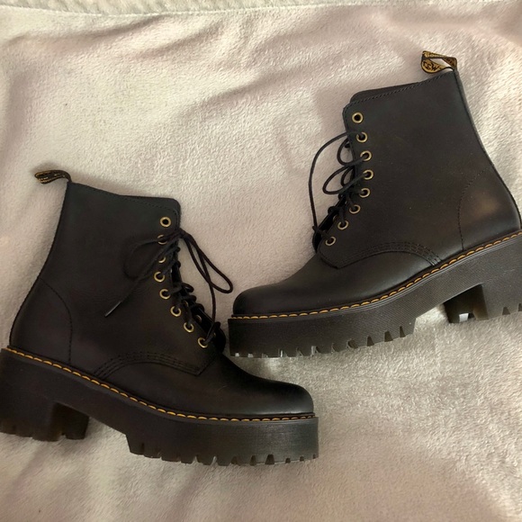 Dr. Martens Shoes - Platform Heel Shriver Hi Boots